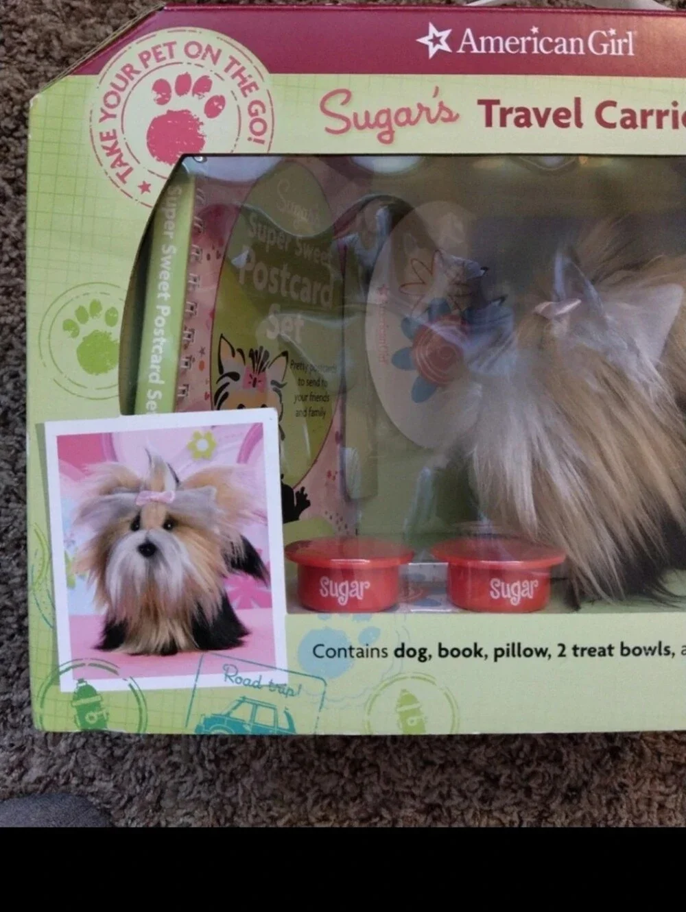 American Girl Sugars Travel Carrier Set Rare 2012 vintage NIB